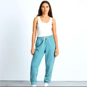 NWT EVERLANE The Track Jogger Turquoise Sz.L